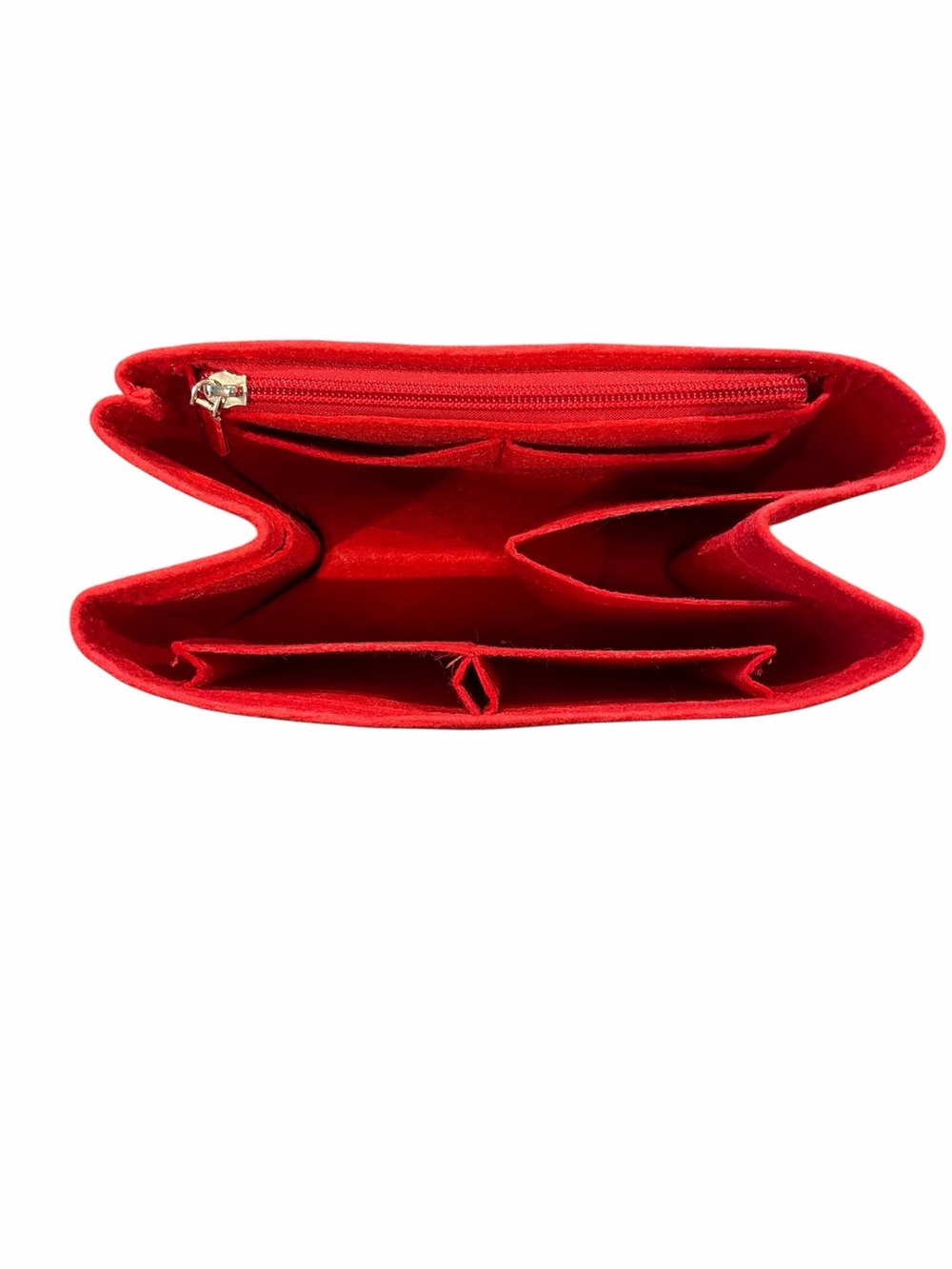 Women Bag Organizer Insert - Red Felt Purse Organizer - Picture 2 of 4
